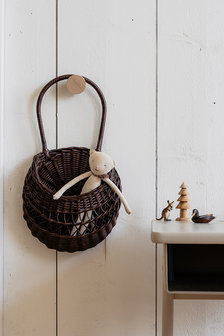 Wall basket 'Emilou' dark brown