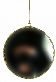 Ronde spiegel goud (groot)