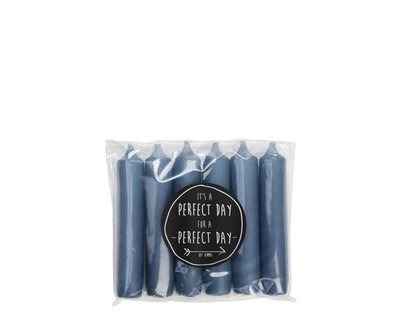 Rustyk Lys kaarsjes 6st. whale blue