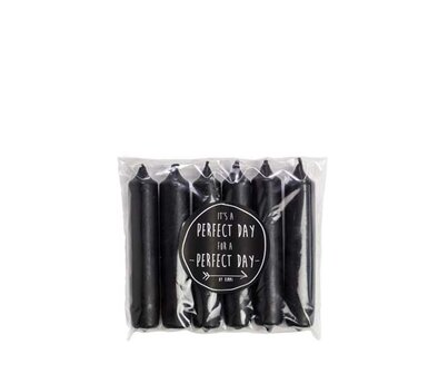 Rustyk Lys kaarsjes 6st. black