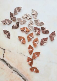 Vlinder hairpin - rust/soft pink