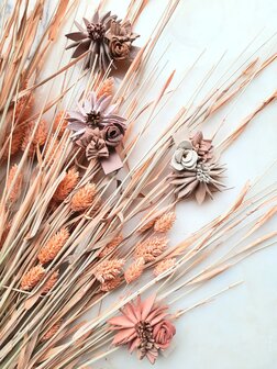 Wildflower hairpin - old pink