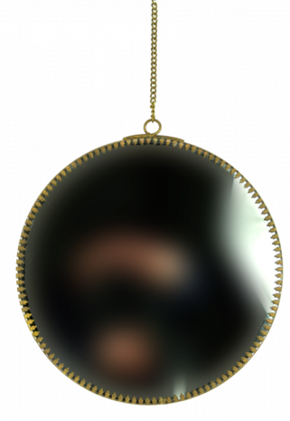 Ronde spiegel goud (groot)