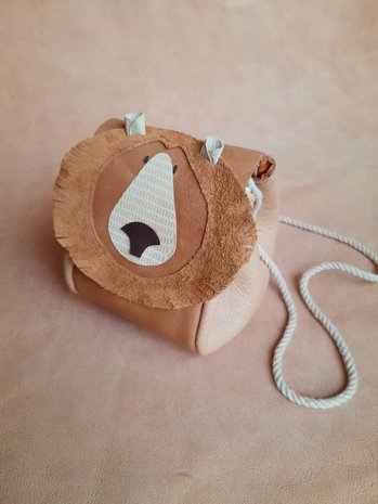 Grizzly bear bag - rust/soft pink
