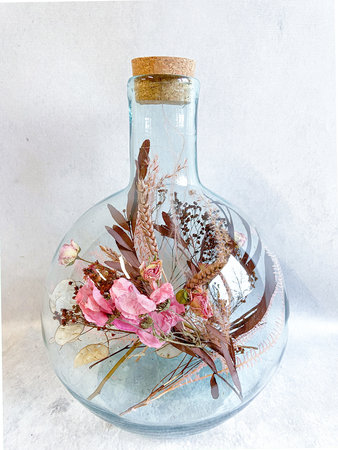 Glazen fles, div. kleuropties