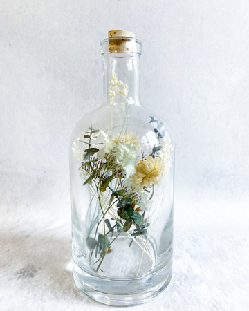 Glazen fles, div. kleuropties