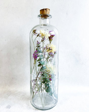 Glazen fles, div. kleuropties