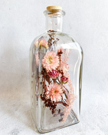 Glazen fles, div. kleuropties