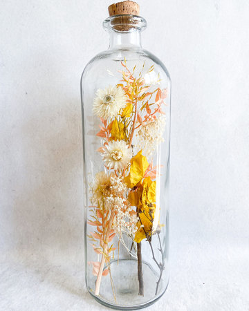 Glazen fles, div. kleuropties