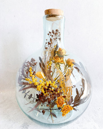 Glazen fles, div. kleuropties