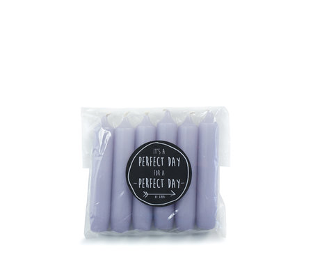 Rustyk Lys kaarsjes 6st. misty lilac