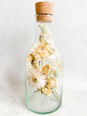Glazen fles, div. kleuropties