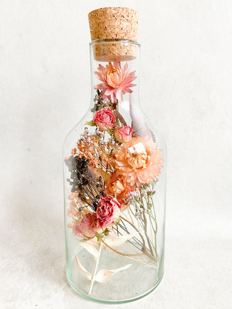 Glazen fles, div. kleuropties