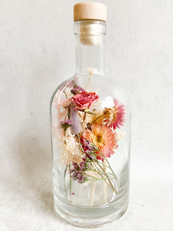 Glazen fles, div. kleuropties