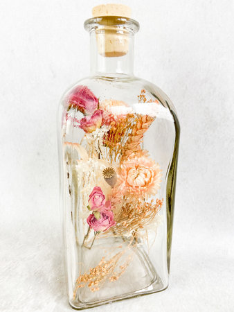Glazen fles, div. kleuropties