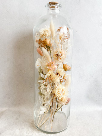 Glazen fles, div. kleuropties