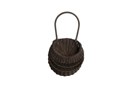 Wall basket 'Emilou' dark brown
