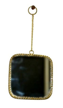 Vierkante spiegel goud (klein)
