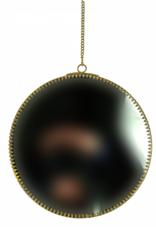 Ronde spiegel goud (groot)