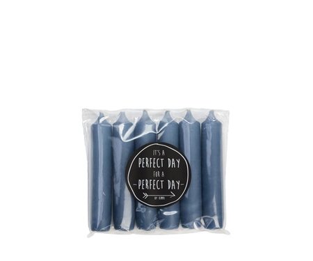 Rustyk Lys kaarsjes 6st. whale blue