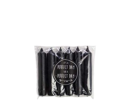 Rustyk Lys kaarsjes 6st. black