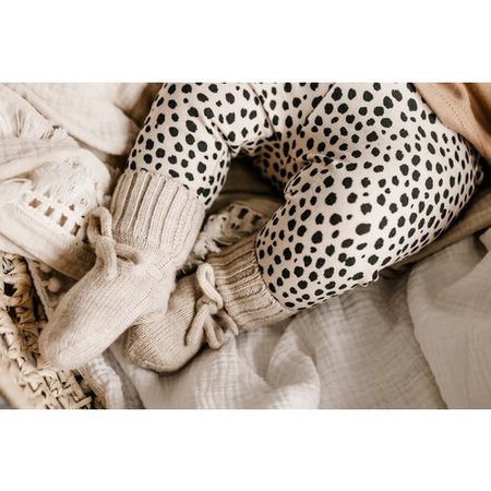 Merino wol booties - sand