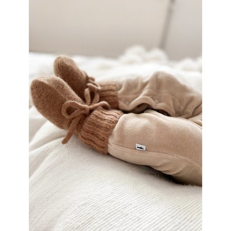 Merino wol booties - brown