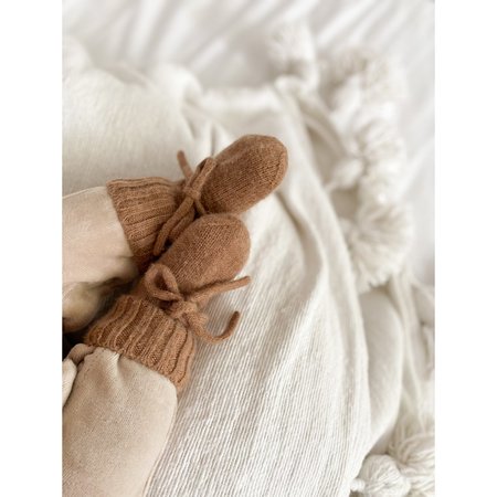 Merino wol booties - brown