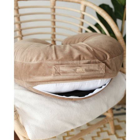 Velvet voedingskussen - beige