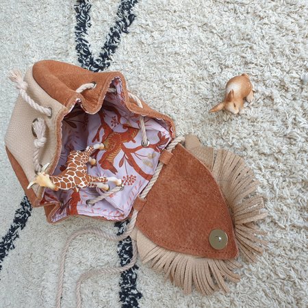 Lion bag - rust/peach