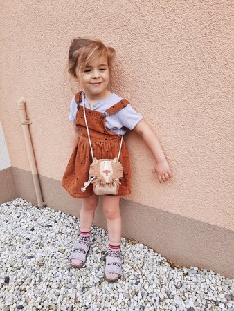 Lion bag - nude/rust