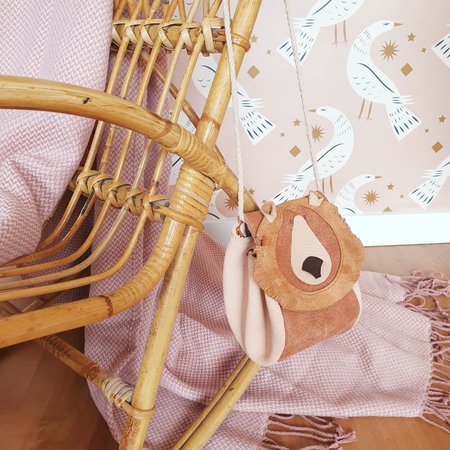 Grizzly bear bag - rust/soft pink