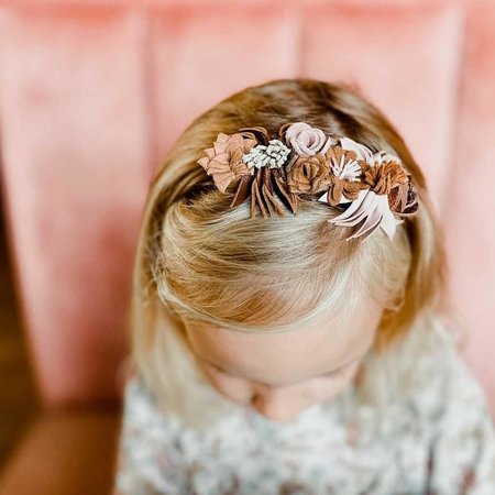 Wildflower headband - brown