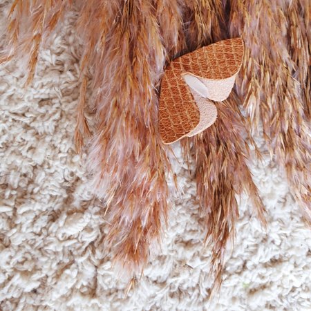 Vlinder hairpin - rust/soft pink