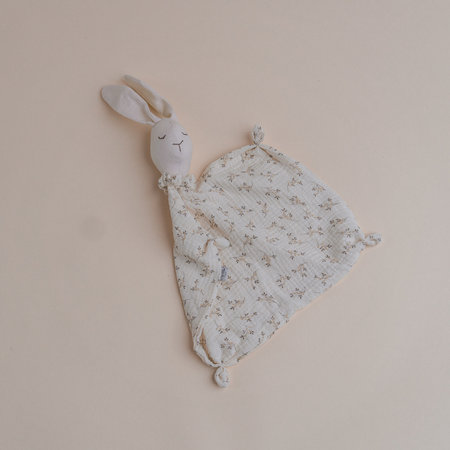 Knuffeldoekje - Beige bloemen