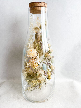 Glazen fles, div. kleuropties