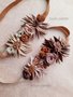 Wildflower headband - nude 6-12mnd